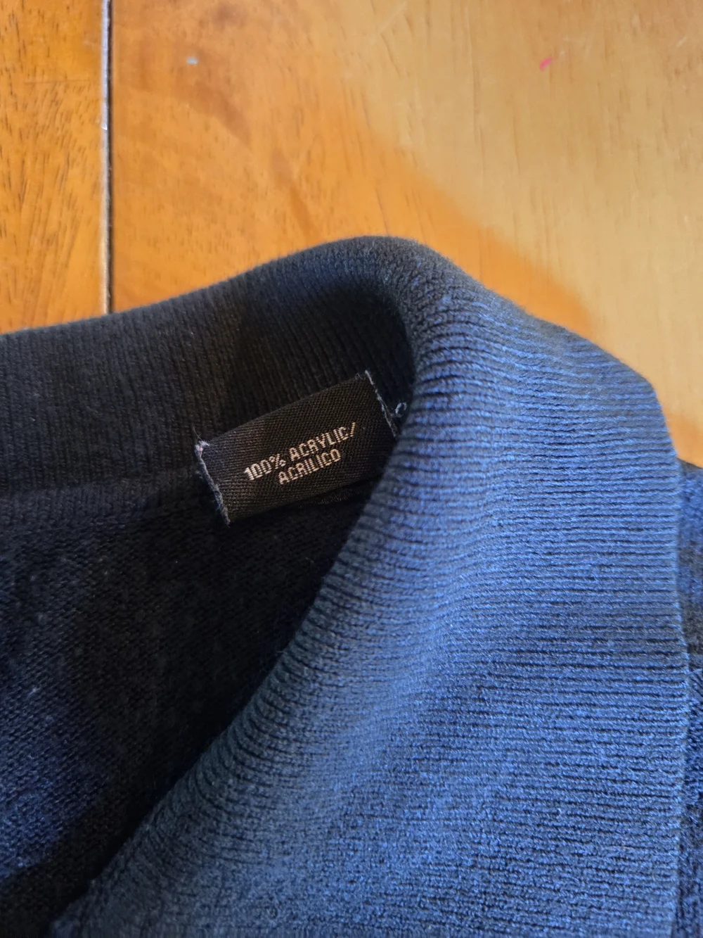 Haggar Black Knit Argyle Polo Sweater